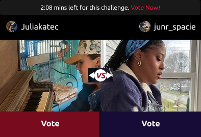 A live challenge between two artists